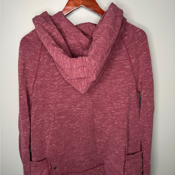Lululemon Find Your Centre Wrap Hoodie - Heathered Marled Rust Berry - Picture 8 of 11